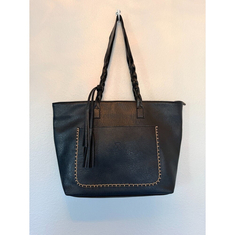 Gorgeous & Pristine Weimeibaige Black Faux Leather Tote Bag